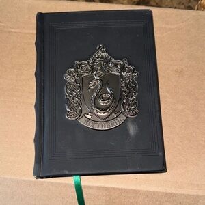Slytherin Black Journal with Silver Crest
